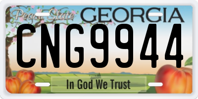 GA license plate CNG9944