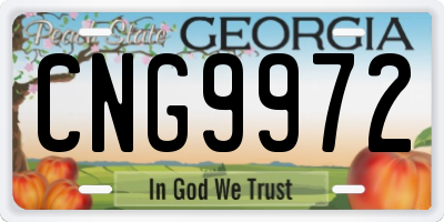 GA license plate CNG9972