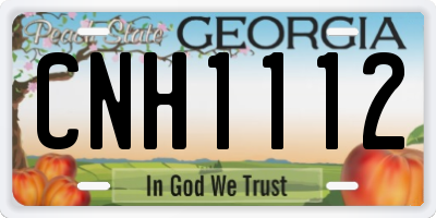 GA license plate CNH1112