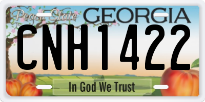 GA license plate CNH1422