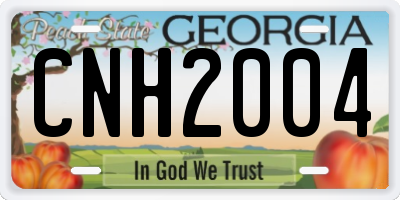 GA license plate CNH2004