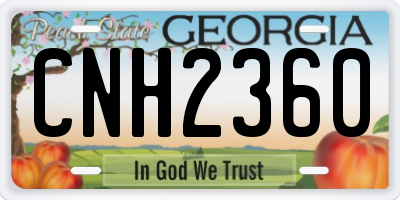 GA license plate CNH2360