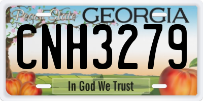 GA license plate CNH3279