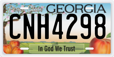 GA license plate CNH4298