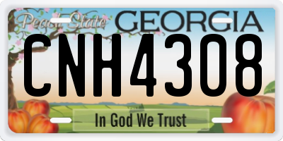 GA license plate CNH4308