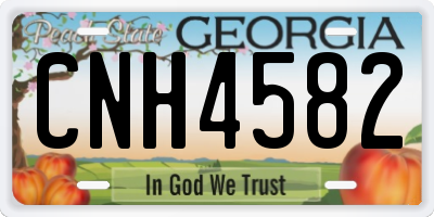 GA license plate CNH4582