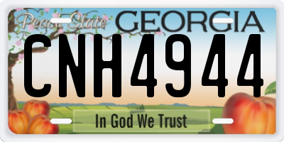 GA license plate CNH4944