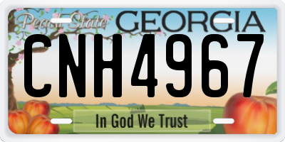GA license plate CNH4967