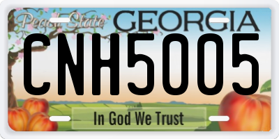 GA license plate CNH5005