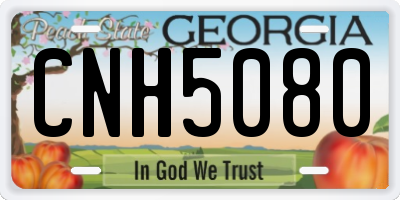 GA license plate CNH5080
