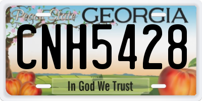 GA license plate CNH5428