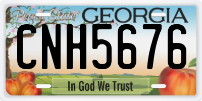 GA license plate CNH5676
