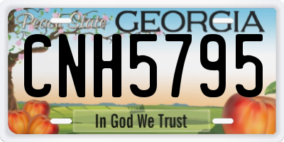 GA license plate CNH5795