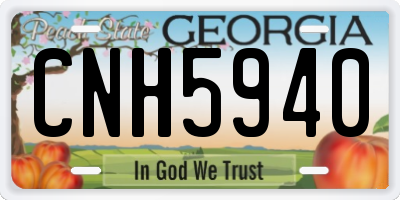 GA license plate CNH5940