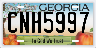 GA license plate CNH5997