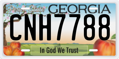 GA license plate CNH7788