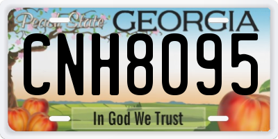 GA license plate CNH8095