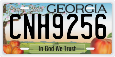 GA license plate CNH9256