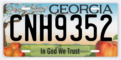 GA license plate CNH9352