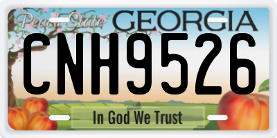 GA license plate CNH9526