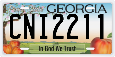 GA license plate CNI2211