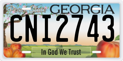 GA license plate CNI2743