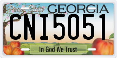 GA license plate CNI5051