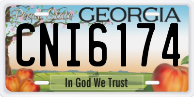 GA license plate CNI6174