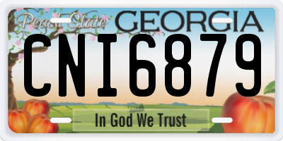 GA license plate CNI6879