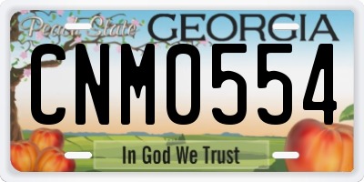 GA license plate CNM0554