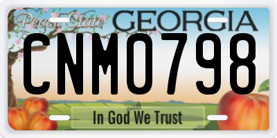 GA license plate CNM0798