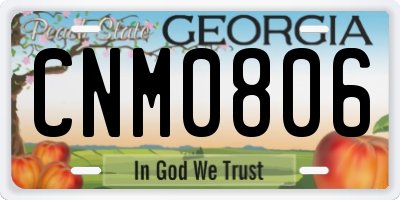 GA license plate CNM0806