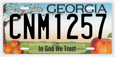 GA license plate CNM1257