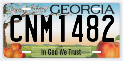 GA license plate CNM1482