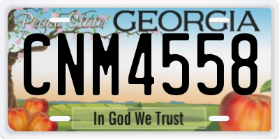 GA license plate CNM4558