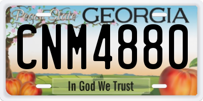 GA license plate CNM4880