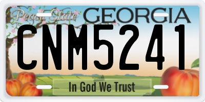 GA license plate CNM5241