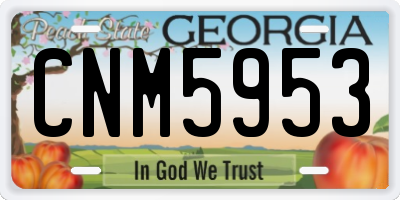 GA license plate CNM5953