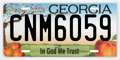 GA license plate CNM6059