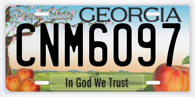 GA license plate CNM6097