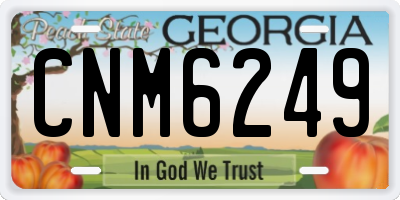 GA license plate CNM6249