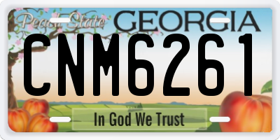 GA license plate CNM6261