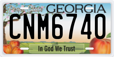 GA license plate CNM6740
