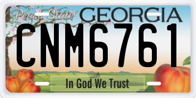 GA license plate CNM6761