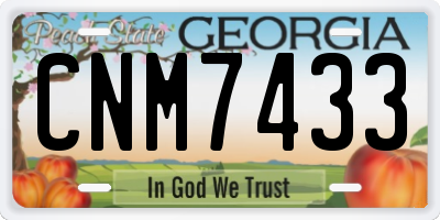 GA license plate CNM7433