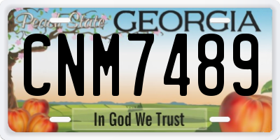 GA license plate CNM7489