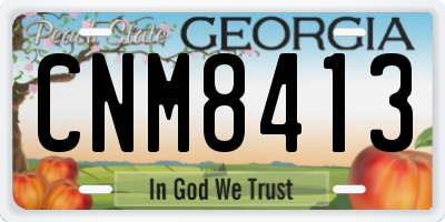 GA license plate CNM8413
