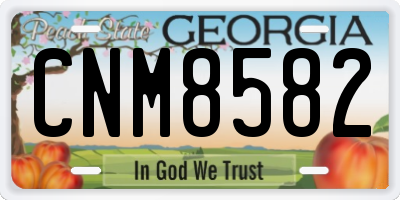 GA license plate CNM8582