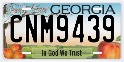 GA license plate CNM9439