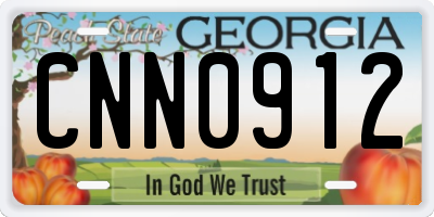 GA license plate CNN0912